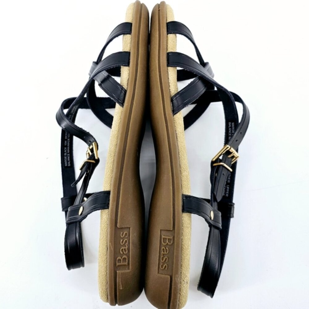 G. H. Bass Co. SUNJUNS Women's 10W Margie Black & Tan Classic Comfort Sandals - Picture 8 of 9